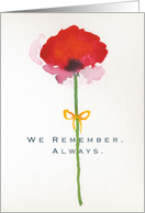 Remembrance Day, Poppy, Veterans Day November 11 card