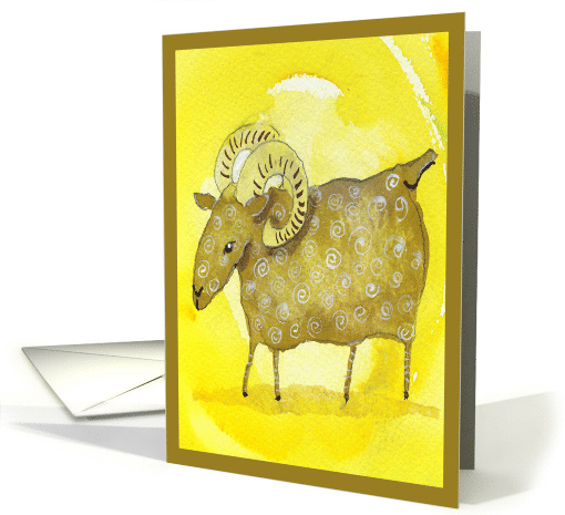 Aries Zodiac Horoscope Ram Birthday March 21  April 19 card (1511208)