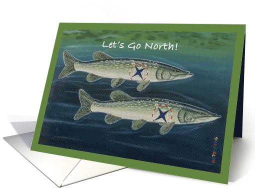 Original Lisa Rotenberg Art: Let's Go North Fishing... (1511766)