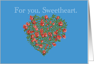 Rose Tattoo Love for Sweetheart Blue card