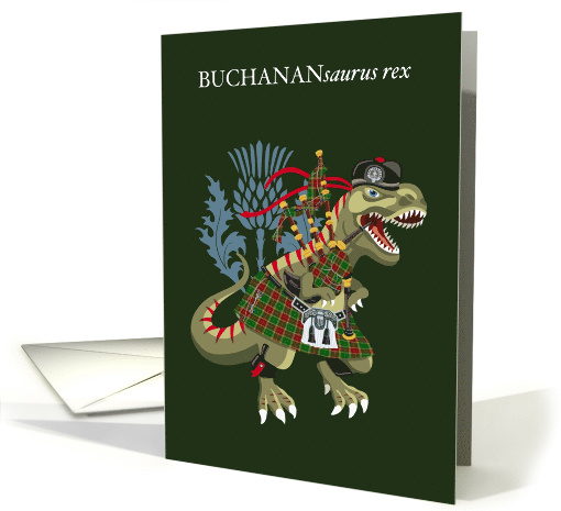 BUCHANANsaurus Rex Scotland Ireland Tartan Buchnannan... (1689958)