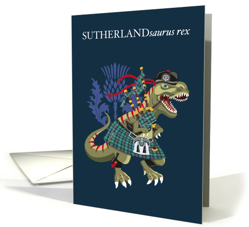 SUTHERLANDsaurus Rex Scotland Ireland Tartan Sutherland card (1690068)