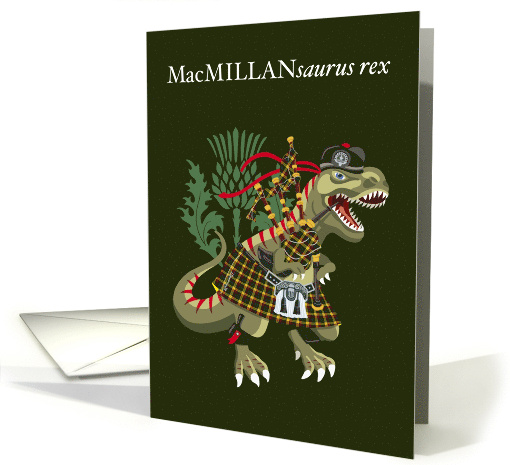 MacMILLANsaurus Rex Scotland Ireland Tartan MacMillan... (1690996)