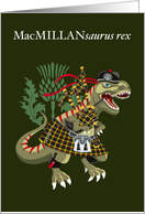 MacMILLANsaurus Rex Scotland Ireland Tartan MacMillan McMillan Modern card