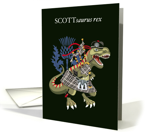 SCOTTsaurus Rex Scotland Ireland Scott Black and White... (1691188)