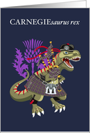 CARNEGIE saurus Rex Scotland Ireland Carnegie family Clan Tartan card