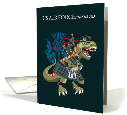USAIRFORCEsaurus Rex US Air Force USA Clan Tartan card (1698488)