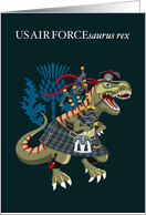 USAIRFORCEsaurus Rex US Air Force USA Clan Tartan card