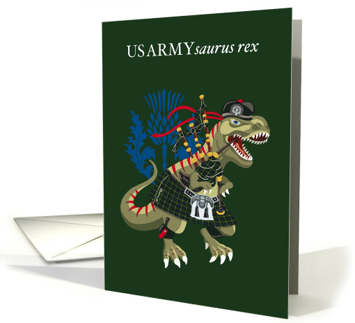 USARMYsaurus Rex US Army Military USA Clan Tartan card (1698492)