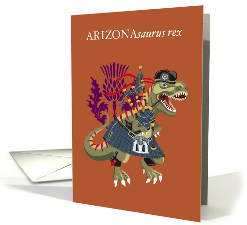 ARIZONAsaurus Rex Arizona USA State Clan Tartan card (1698696)