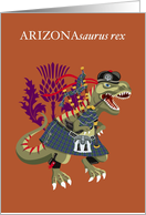 ARIZONAsaurus Rex Arizona USA State Clan Tartan card