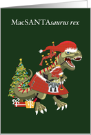 Clanosaurus Rex MacSANTAsaurus rex Santa Scotland Christmas card