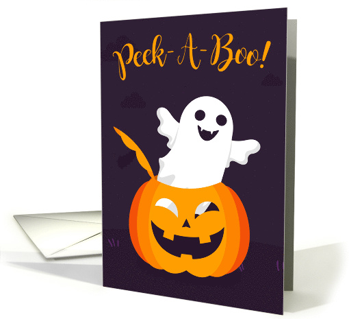 Peek-A-Boo!-Cute Ghost and Pumpkin card (1541656)