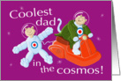 Space Cats Coolest Dad in the Cosmos. card