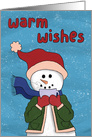 Snowman’s warm wishes Christmas card