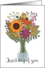 Thinking of You Bouquet of Flowers card