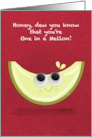 Youre One in a Million Pun With Honeydew Melon card
