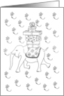 Color-Your-Own Elephant card