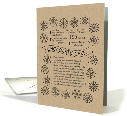 Chocolate Ginger Cake card (1411202)