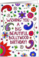 Big Beautiful Bollywood Birthday card