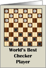 World’s Best Checker Player card