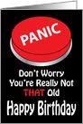 Panic Button Happy Birthday card