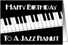 Jazz Pianist Birthday card