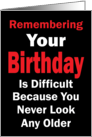 Humorous Remembering Your Birthday card