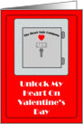 Unlock my Heart On Valentine’s Day Safe card