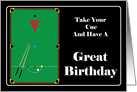 Snooker Table Have A Great Birthday card