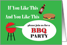 BBQ Party Invitation Beer and Burgers card