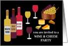 Cheese and Wine Party Invitation card