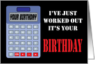Calculator Birthday card