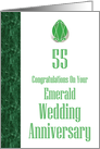 Congratulations On Your Emerald Wedding Anniversary card