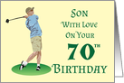 Son Golf 70th Birthday. card