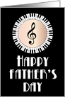 Piano Key Music Father’s Day card