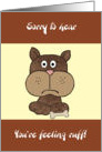 Brown Dog with Bone Get Well card