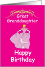 Princess Great Granddaughter Birthday card