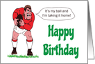 Rugby Player Birthday card
