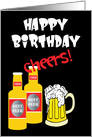 Beer Cheers Happy Birthday card