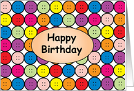 Button Happy Birthday card