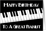 Happy Birthday To A Great Pianist card