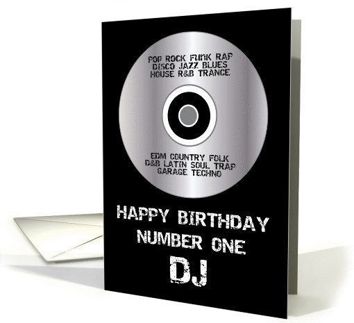 Number One DJ Happy Birthday card (1416150)