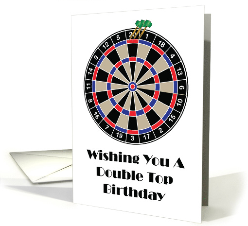 Dartboard Double Top Birthday card (1416424)