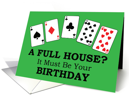 Full House Poker Birthday card (1416950)
