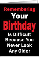 Humorous Remembering Your Birthday card