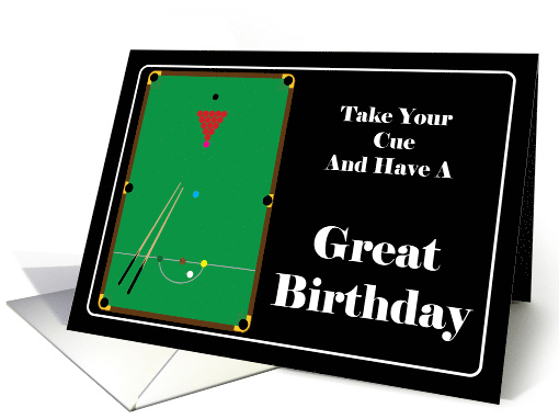 Snooker Table Have A Great Birthday card (1419046)