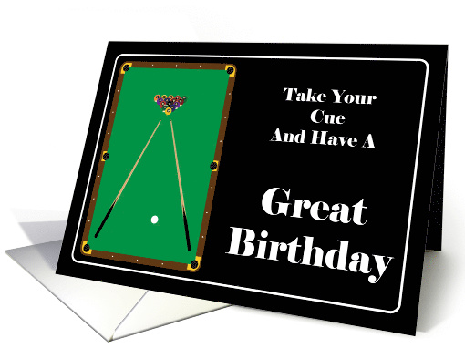 Cue Pool Table Have A Great Birthday card (1419096)