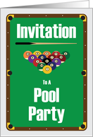 Invitation To A Pool Party card