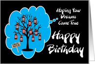Beer Tree Dream Happy Birthday card